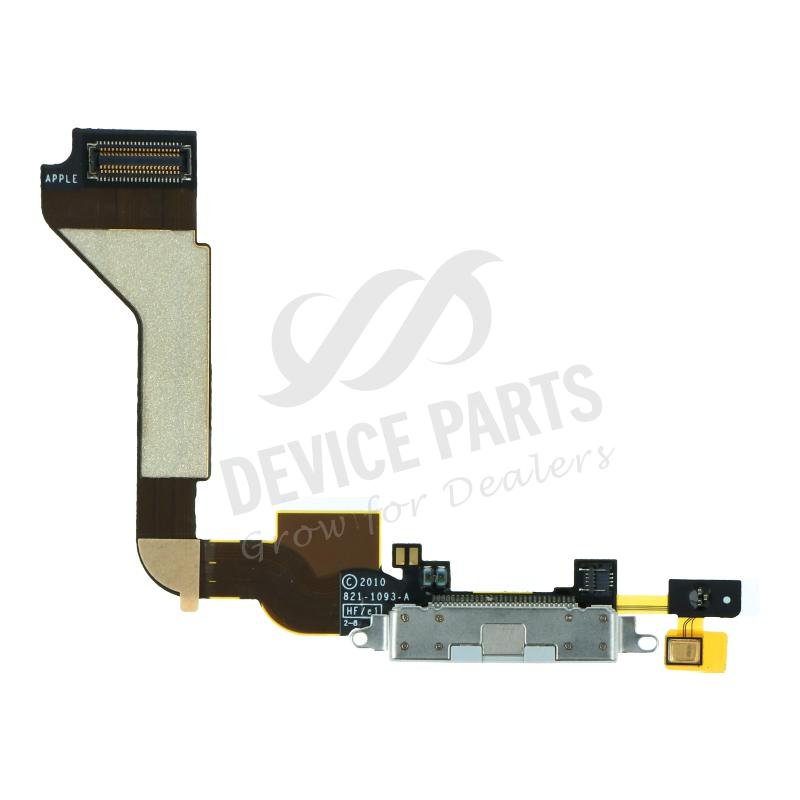 01080068_2104272497_1.jpg Charging Port Flex Cable for iPhone 4 White Ori - Image 1