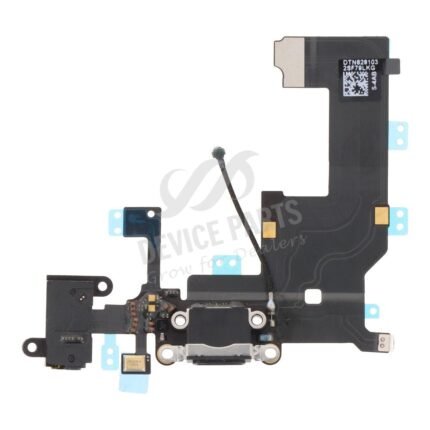 Charging Port Flex Cable with Headphone Jack Flex Cable for iPhone 5 Black Ori R