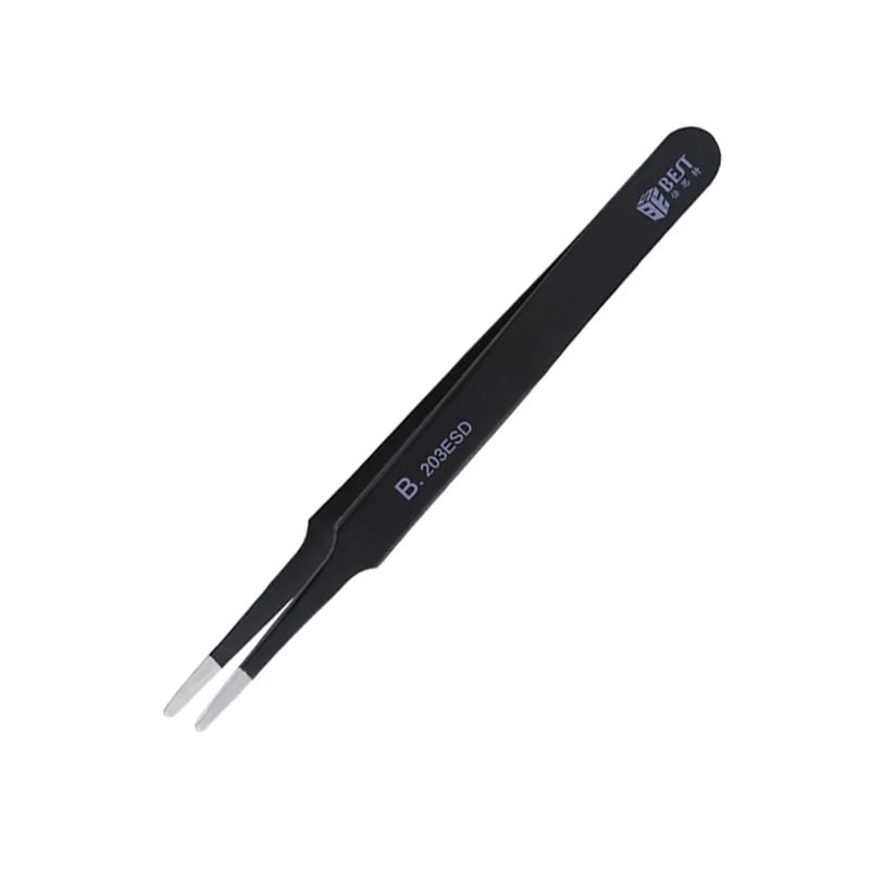 11120250627150304.jpg Best B.203ESD Non-magnetic Anti-static Rounded Tip Tweezer - Image 1