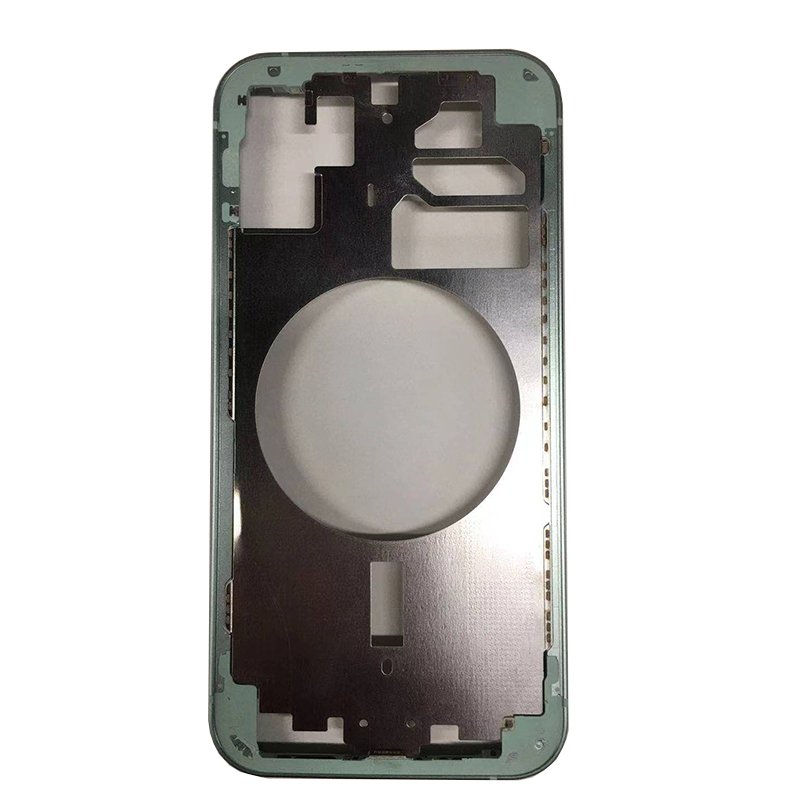 14020210319174054.jpg Middle Frame with Side Buttons + SIM Card Tray for iPhone 12 USA Version Green OEM - Image 1
