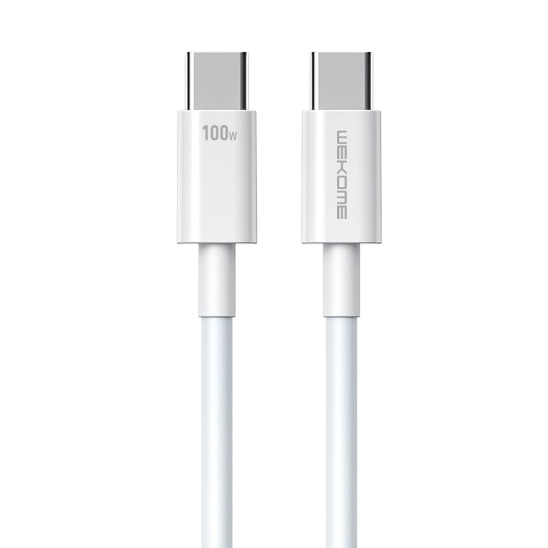 14720250421164630.jpg WEKOME WDC-182 100W 1M Type-C to Type-C Fast Charging Data Cable White CE/ROHS Certified - Image 1