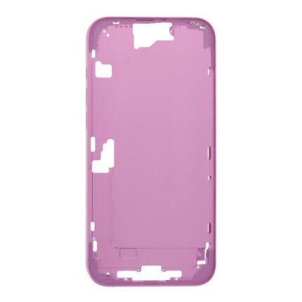 Middle Frame with Power&Volume Button+Side Rails+Card Tray+Speaker Anti-Dust Mesh for iPhone 16 Plus European Version Pink OEM