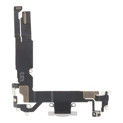Charging Port Flex Cable with Charging Port Module for iPhone 16 White Ori R