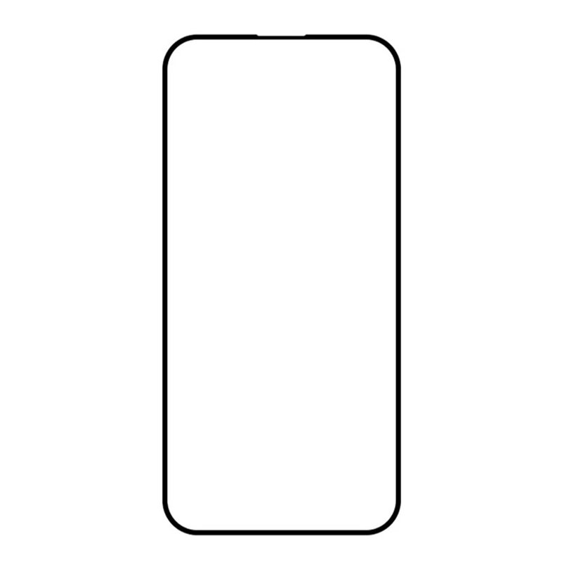 23120230830163738.jpg Silk Screen Full Screen Tempered Glass Screen Protector for iPhone 15 Pro Max Black - Image 1