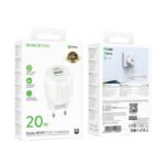 BOROFONE BA93A 20W Lustrous Type-C+USB Charger Eu plug White - Image 2