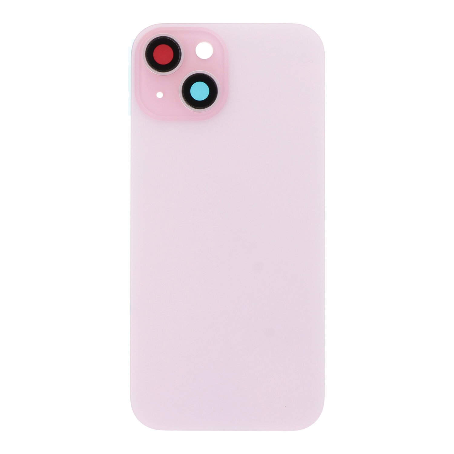 23620250428145554.jpg Battery Door + Back Camera Lens and Bezel with Magnetism Ring+Metal Plate for iPhone 15 Pink without Logo OEM - Image 1