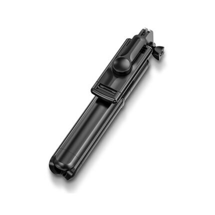 S03 Extendable Bluetooth Selfie Stick Tripod with Detachable Wireless Remote Black