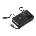 KUULAA 10000mAh 22.5W Digital Display Magnetic Wireless Fast Charge Power Bank with Built in Type-C/Lightning Cables for Apple Watch/iPhone/Android Phone