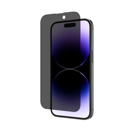 Privacy Anti-Glare Full Screen Tempered Glass Screen Protector for iPhone 14 Black