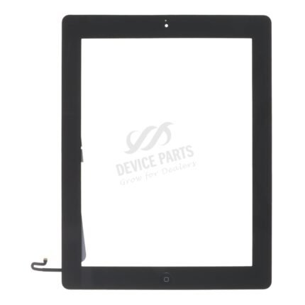 Touch Screen + Touch Screen Adhesive with Home Button Flex Cable for iPad 4 Black OEM