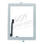 Touch Screen + Touch Screen Adhesive with Home Button Flex Cable for iPad 4 White OEM