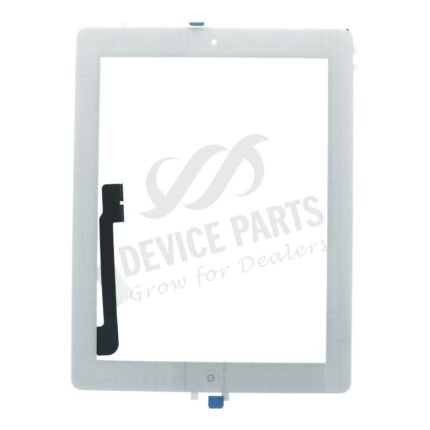 Touch Screen + Touch Screen Adhesive with Home Button for iPad 3 White OEM