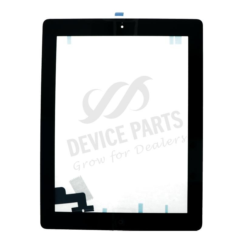 32060001_2104285214_1.jpg Touch Screen + Touch Screen Adhesive with Home Button Flex Cable for iPad 2 Black OEM - Image 1