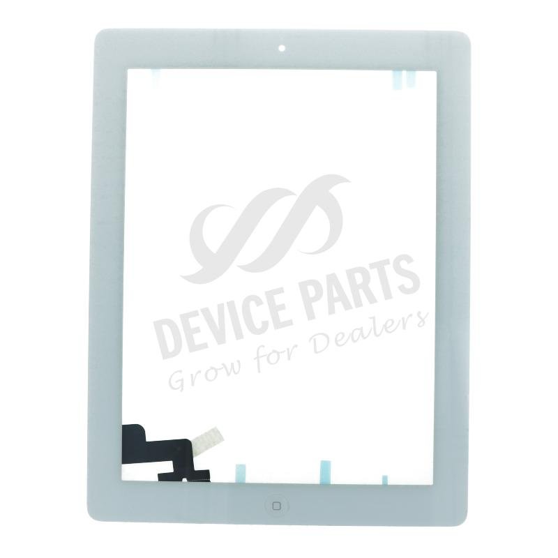 32060002_2104275678_1.jpg Touch Screen + Touch Screen Adhesive with Home Button Flex Cable for iPad 2 White OEM - Image 1