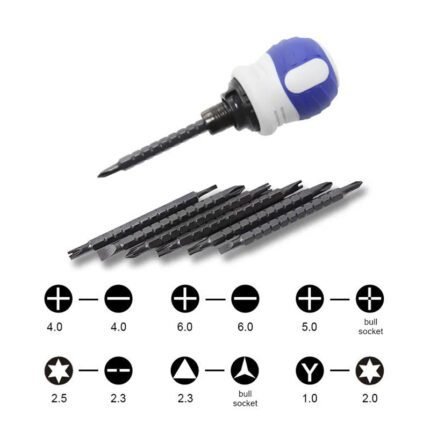 Best BST-8938 Multifunction Magnetic Extendable Screwdriver Set Blue