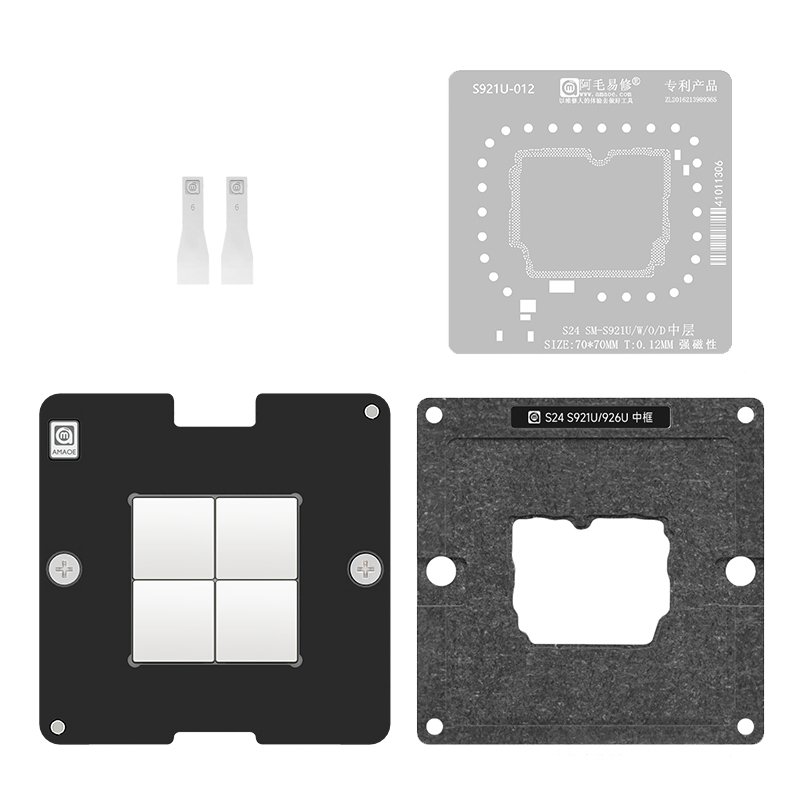 35220250311164114.jpg Amaoe 0.12MM Middle Frame Reballing Platform with Steel Mesh for Samsung Galaxy S24 S921U - Image 1