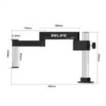 RELIFE MS1 Wall / Column Mounted 360?Rotating Universal Microscope Telescopic Folding Arm Stand - Image 2