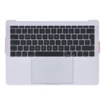 Keyboard With C Shell and Touch Board + Microphone + Fan + Speaker for MacBook Pro 13.3" A1708 UK Version 2016-2017 Silver Ori 98% New