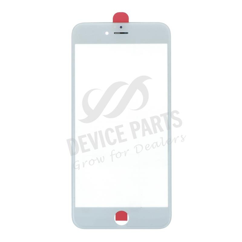 3p993587_2104281042_1.jpg Glass Lens With Frame for iPhone 6 Plus White OEM - Image 1