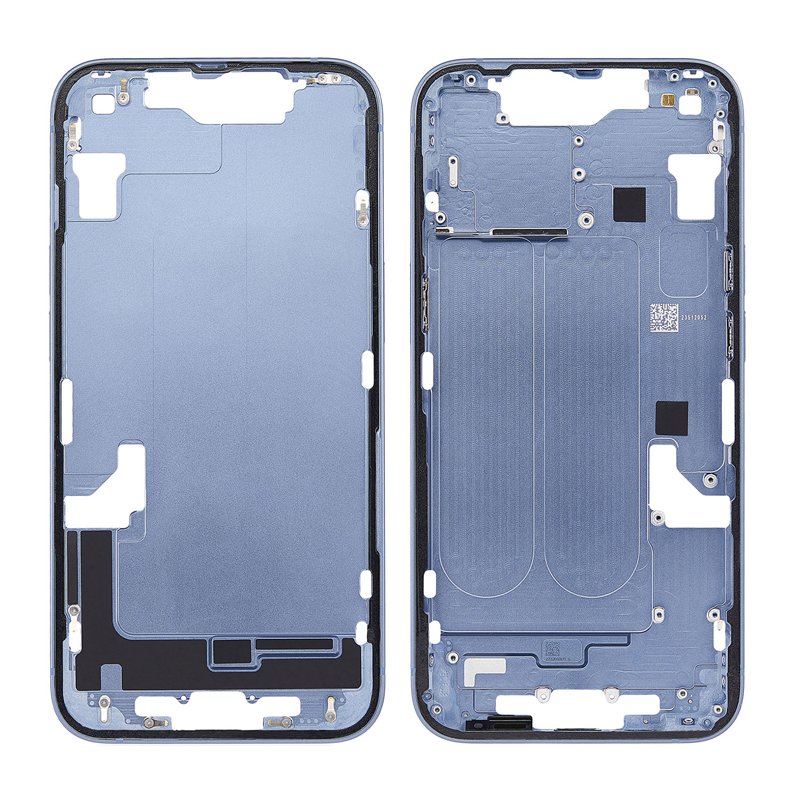 41920230308101603.jpg Middle Frame with Side Buttons for iPhone 14 A2649 USA Version Blue OEM - Image 1