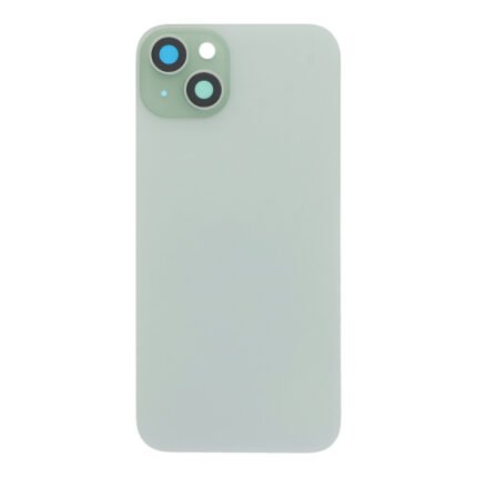 Battery Door + Back Camera Lens and Bezel with Magnetism Ring+Metal Plate for iPhone 15 Plus Green without Logo OEM