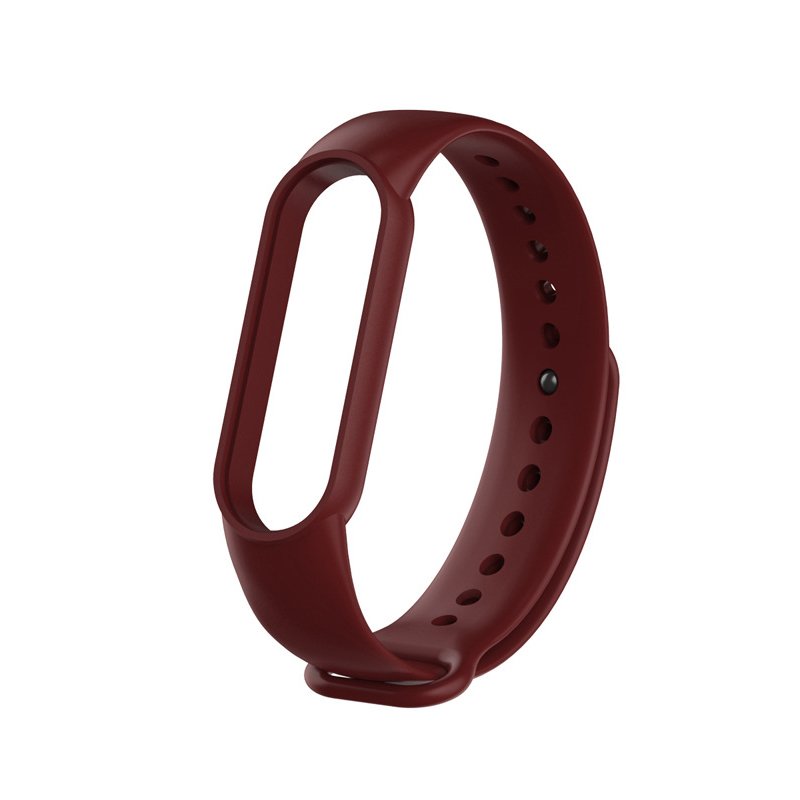 48420240129103759.jpg Silicone Strap Band for Xiaomi Mi Smart Band 5/6/7 Burgundy - Image 1