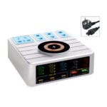 WLX-H13 140W GaN Fast Charging Socket with PD100W Charging/Wireless Charging/4AC Socket EU Adapter