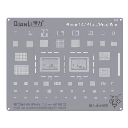 QIANLI 209 0.12MM Rework Repair BGA Reballing Stencil for iPhone 14 Series