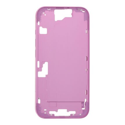 Middle Frame with Power&Volume Button+Side Rails+Card Tray+Speaker Anti-Dust Mesh for iPhone 16 European Version Pink OEM