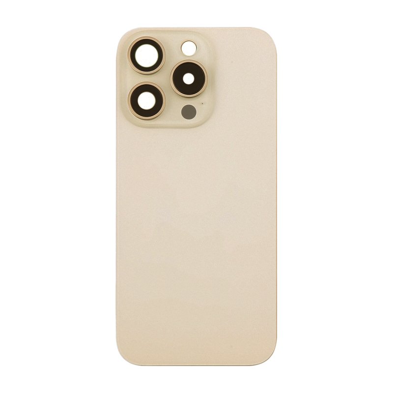 59420241122103124.jpg Battery Door + Back Camera Lens and Bezel with Magnetism Ring+Metal Plate+Wireless Charger Chip+Flash Light for iPhone 16 Pro Max Desert Titanium Ori R - Image 1