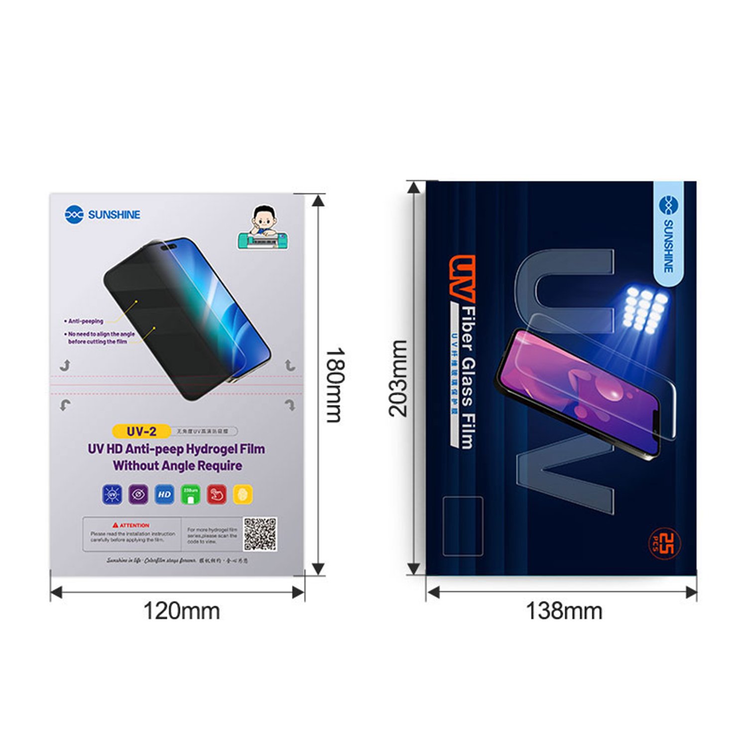 61420250425132338.jpg 25Pcs SUNSHINE UV-2T No Angle UV HD Privacy Film for 7 inch or Less Screen - Image 1