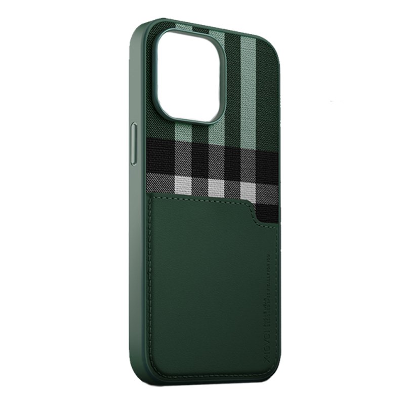 61920230921133657.jpg X-level Gentry Series Portable Card Bag Soft Edge Case for iPhone 15 Plus Green - Image 1