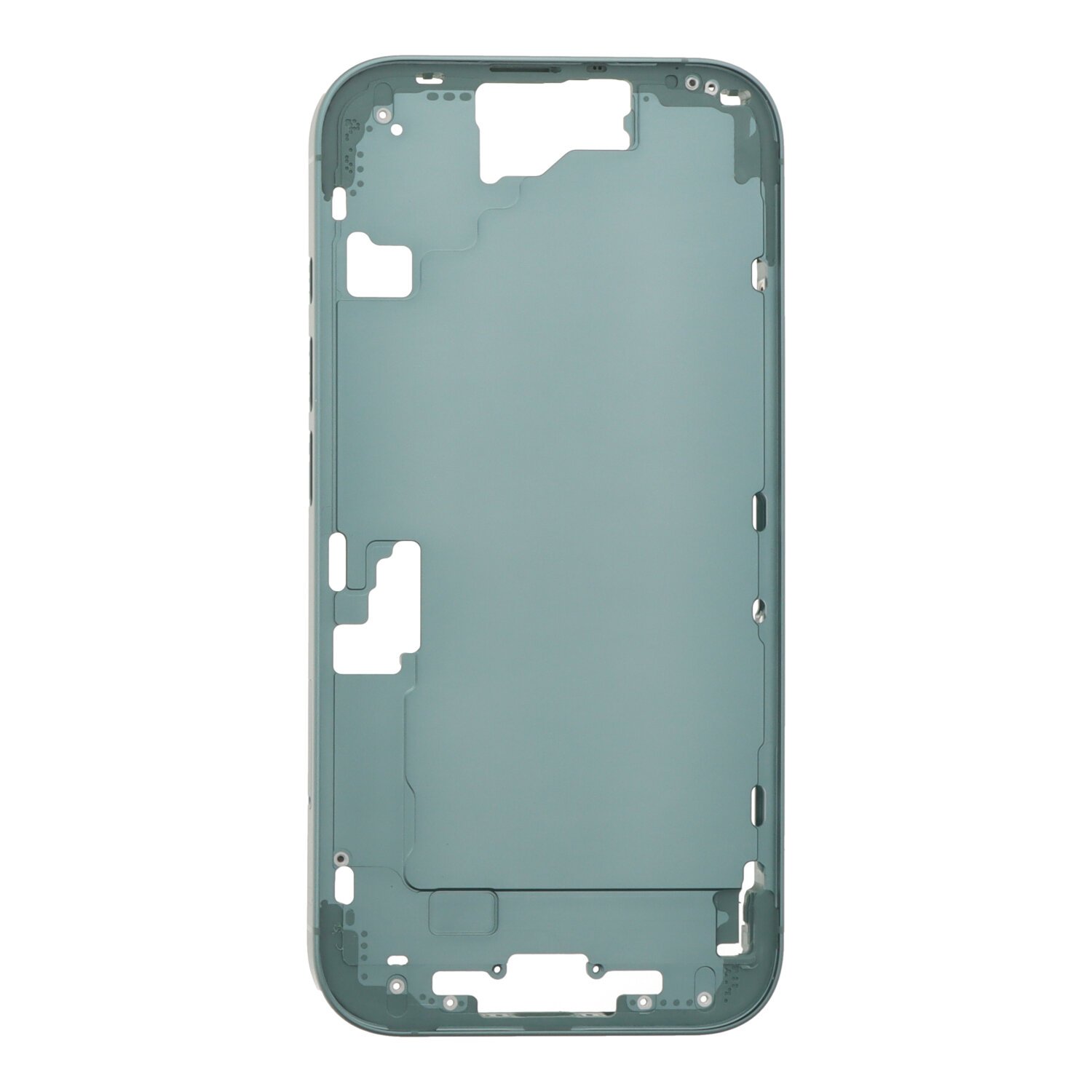 64120250626092449.jpg Middle Frame with Power&Volume Button+Side Rails+Card Tray+Speaker Anti-Dust Mesh for iPhone 16 European Version Teal OEM - Image 1