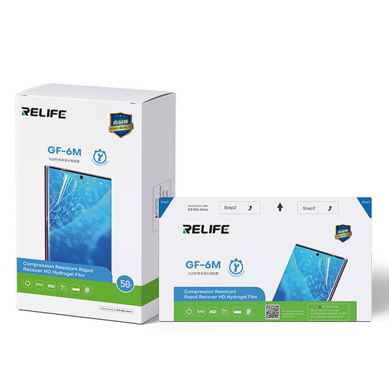 68720250702113411.jpg 50Pcs/Box RELIFE GF-6M Anti-pressure instant Repair High-definition Hydrogel Film for SUNSHINE C3 Mix Ultra Smart Film Application Machine - Image 1