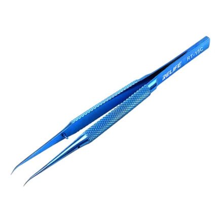RELIFE RT-15C Precision Titanium Alloy Bending Tweezers Blue