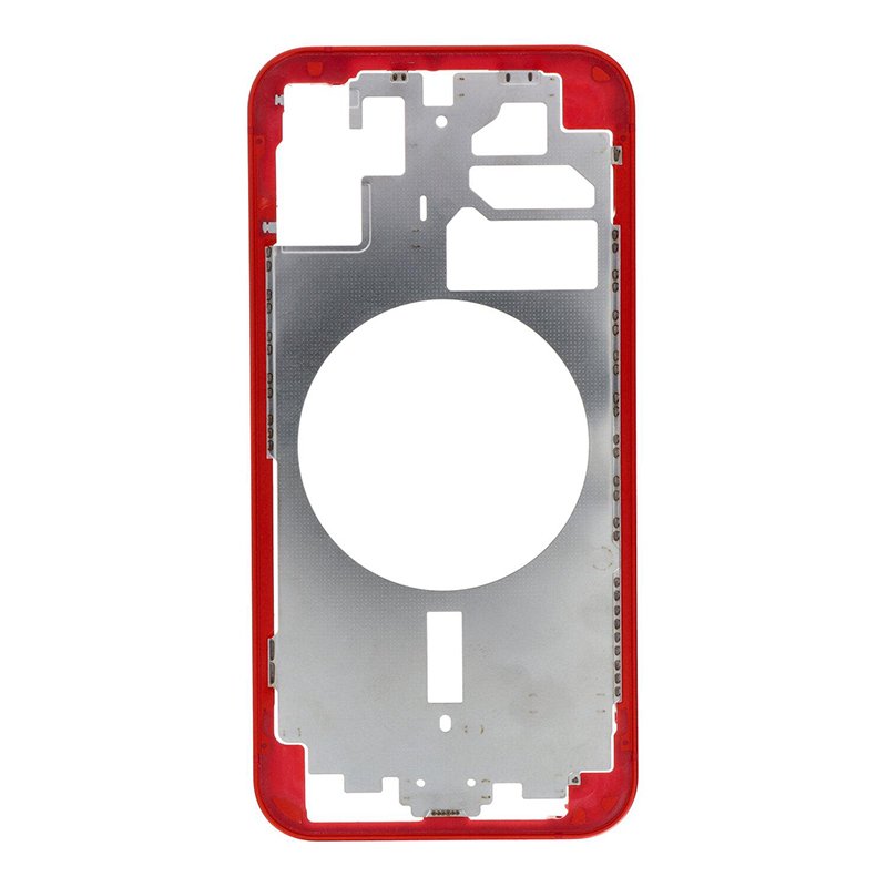 74320240515174249.jpg Middle Frame with Side Buttons + SIM Card Tray for iPhone 12 European Version Red HQ - Image 1