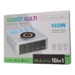 WLX-H13 140W GaN Fast Charging Socket with PD100W Charging/Wireless Charging/4AC Socket EU Adapter - Image 2