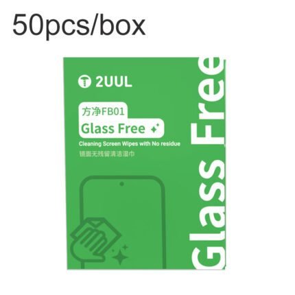 50Pcs/Box 2UUL FB01 Glass Free Cleaning Screen Wipes with No Residue