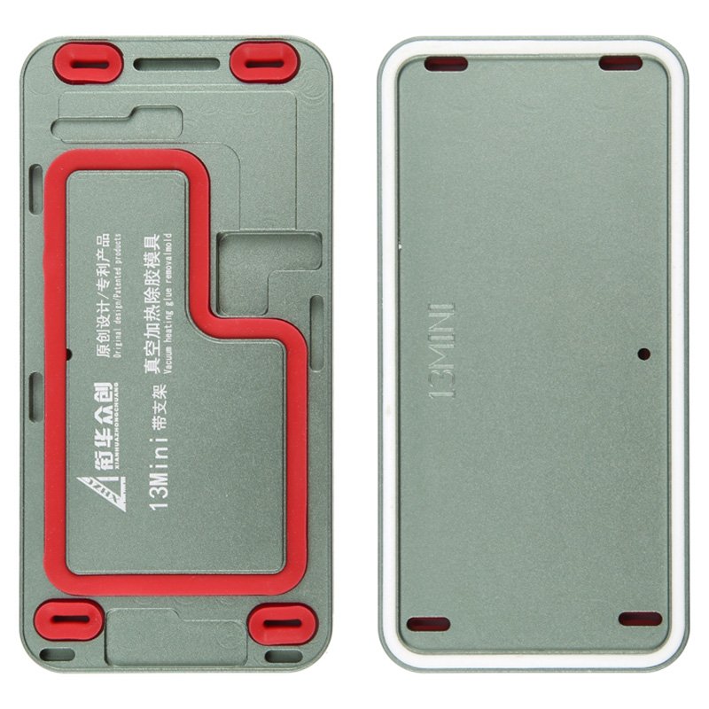 78620240829180942.jpg XHZC Aluminum alloy LCD Screen Frame Vacuum Heating Glue Removal Mold with Holder for iPhone 13 Mini - Image 1