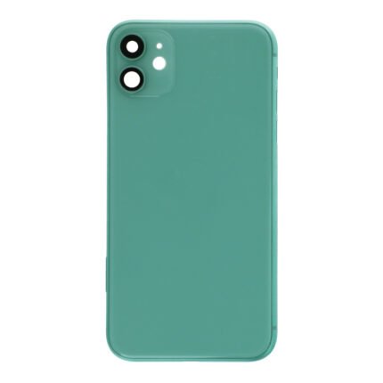 Middle Frame + Battery Door + Back Camera Lens and Bezel + Side Buttons + SIM Card Tray with Speaker Anti-Dust Mesh+Mic Anti-Dust Mesh+Eject Pin for iPhone 11 USA Version Green HQ