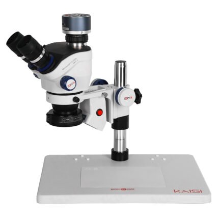 Kaisi TX-350E Ver1.3 7X-50X Zoom Trinocular Stereo Microscope with Big Base & 4K Camera