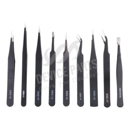 9 in 1 Metal Tweezers Repairing Disassemble Tool Kit