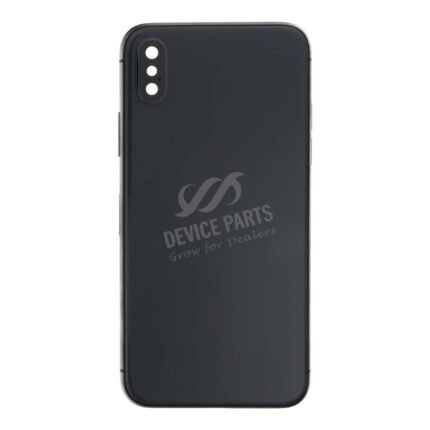 Middle Frame + Battery Door + Back Camera Lens and Bezel + Side Buttons + SIM Card Tray with Speaker Anti-Dust Mesh+Mic Anti-Dust Mesh+Eject Pin for iPhone X European Version Black OEM