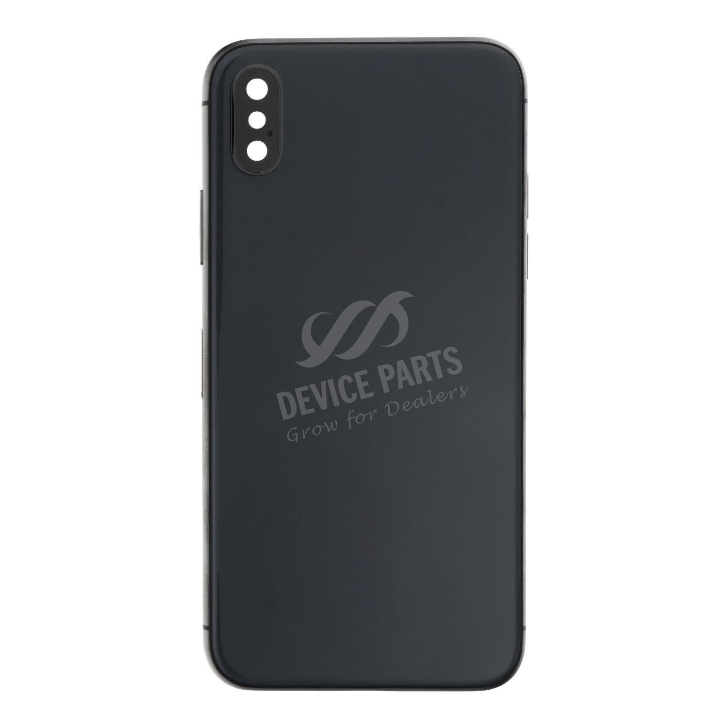 as006277_2312207992_1.jpg Middle Frame + Battery Door + Back Camera Lens and Bezel + Side Buttons + SIM Card Tray with Speaker Anti-Dust Mesh+Mic Anti-Dust Mesh+Eject Pin for iPhone X European Version Black OEM - Image 1