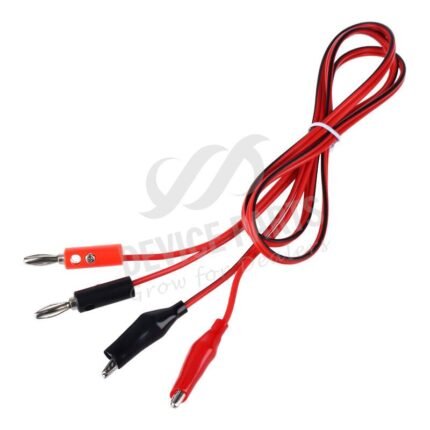 1M Alligator Clips to Banana Plug Power Supply Cable