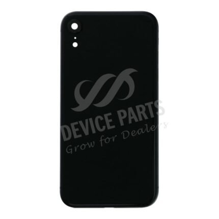Middle Frame + Battery Door + Back Camera Lens and Bezel + Side Buttons + SIM Card Tray with Speaker Anti-Dust Mesh+Mic Anti-Dust Mesh+Eject Pin for iPhone XR USA Version Black OEM