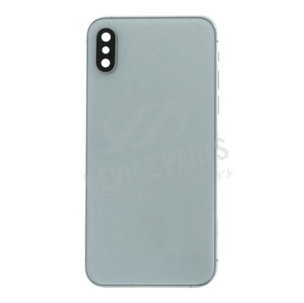 Middle Frame + Battery Door + Back Camera Lens and Bezel + Side Buttons + SIM Card Tray with Speaker Anti-Dust Mesh+Mic Anti-Dust Mesh+Eject Pin for iPhone XS European Version White OEM