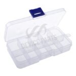 130*21*67mm 10 Slots Cells Tool Storage Box Transparent - Image 2