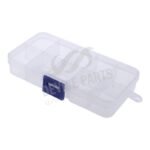 130*21*67mm 10 Slots Cells Tool Storage Box Transparent