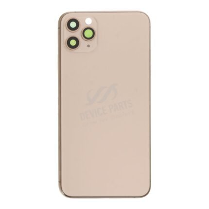 Middle Frame + Battery Door + Back Camera Lens and Bezel + Side Buttons + SIM Card Tray with Speaker Anti-Dust Mesh+Mic Anti-Dust Mesh+Eject Pin for iPhone 11 Pro Max European Version Gold OEM
